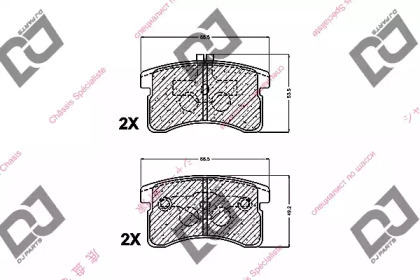 Комплект тормозных колодок DJ PARTS BP1422